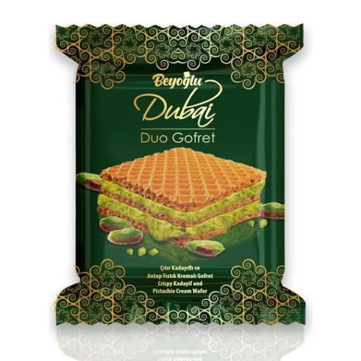 PREMIUM DUBAI Waper MILK CHOCOLATE WITH PISTACHIO CREAM 24ct