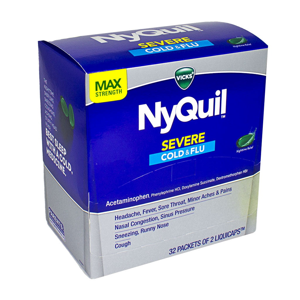 Nyquil Cold&Flu 32 Packets of 2 Liquicaps | Item No: 297