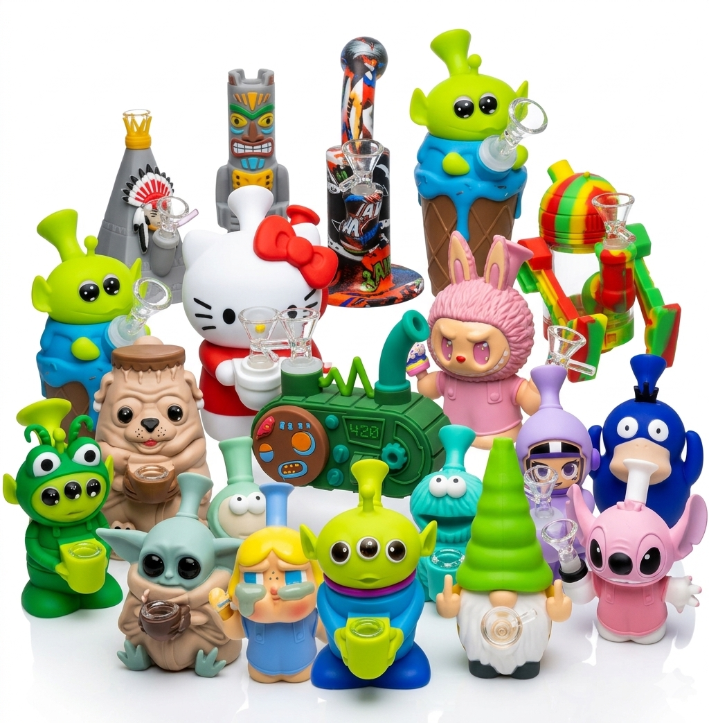Silicone Water Pipe Bong Characters 1ct | Item no.: N/A
