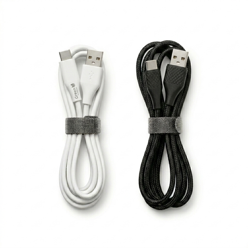 Braided USB-A to USB-C Charging Cable – 3 ft & 6 ft | Black or White | Item no.: 957
