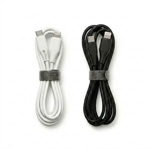 6 ft USB-C to Lightning Charging Cable for iPhone & iPad – Black or White | Item no.: 323