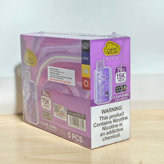 Airis Crystal 15000 Puffs 12ml Jewel Clear 3% (5 pk)