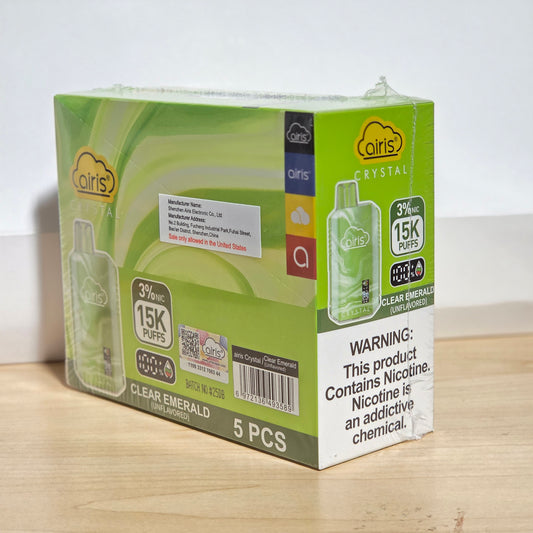 Airis Crystal 15000 Puffs 12ml Emreld Clear 3% (5 pk)