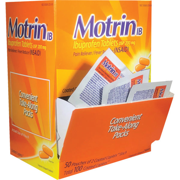 Motrin IB, Unit Dose Box of 100 (50 Packs of 2) | Item No: 50