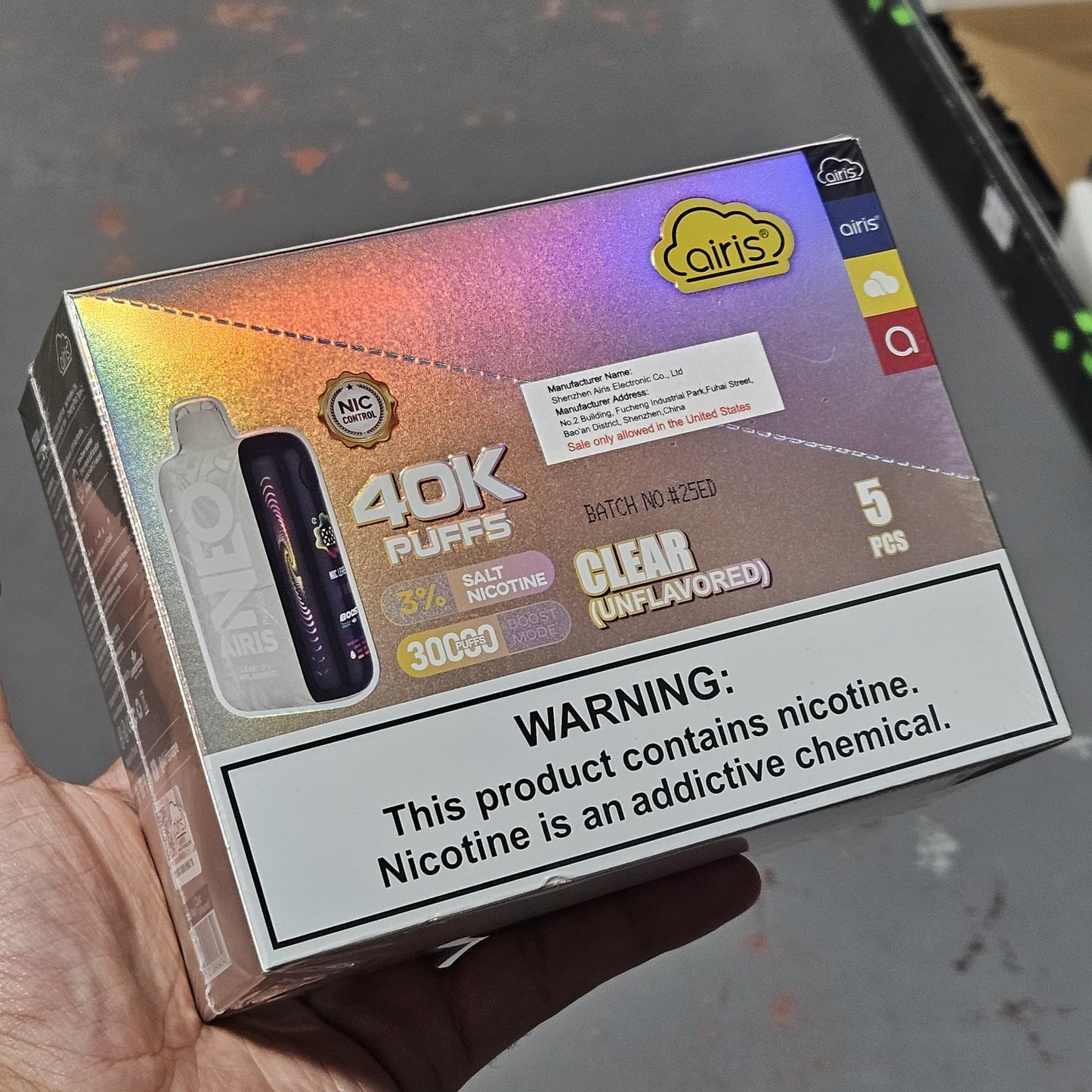 Airis Neo 40k Puffs Clear Box (5pk)