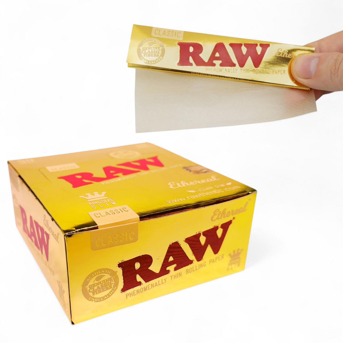 Raw Paper (Gold King Size) Paper 50ct par box| Item No: