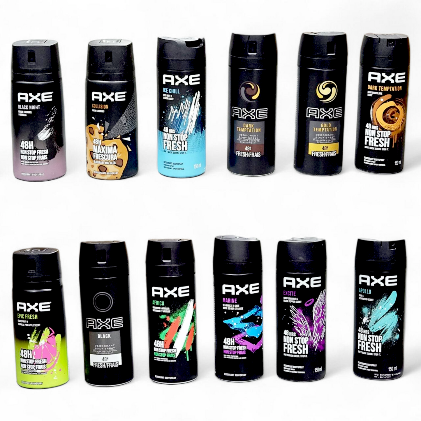 AXE body spray 150ml deodorant, variety of fragrances 1ct| Item no.: 522