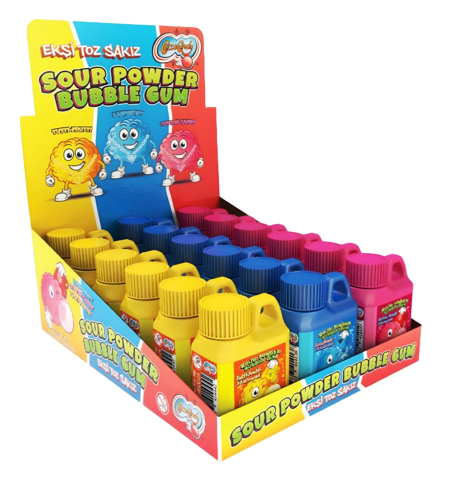 Sour Powder Bubble Gum 18pcs