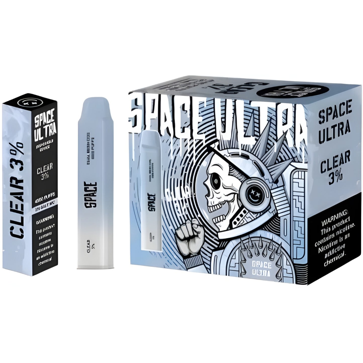 Space Ultra (Clear) 3% 4500puffs 10 par box