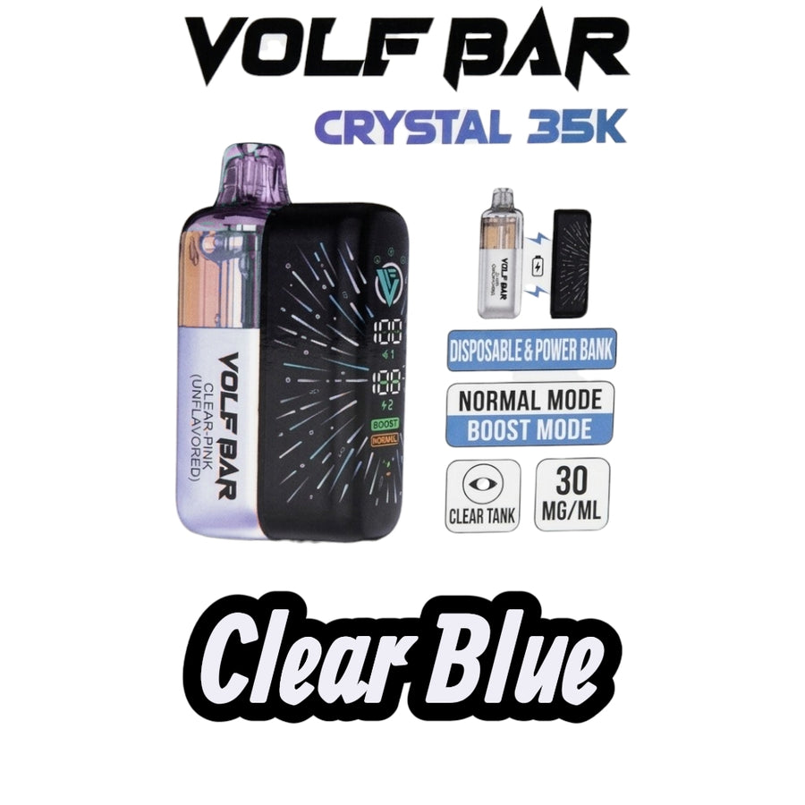 Volf Bar 35k puffs (Clear Blue) 3% 5pk par box