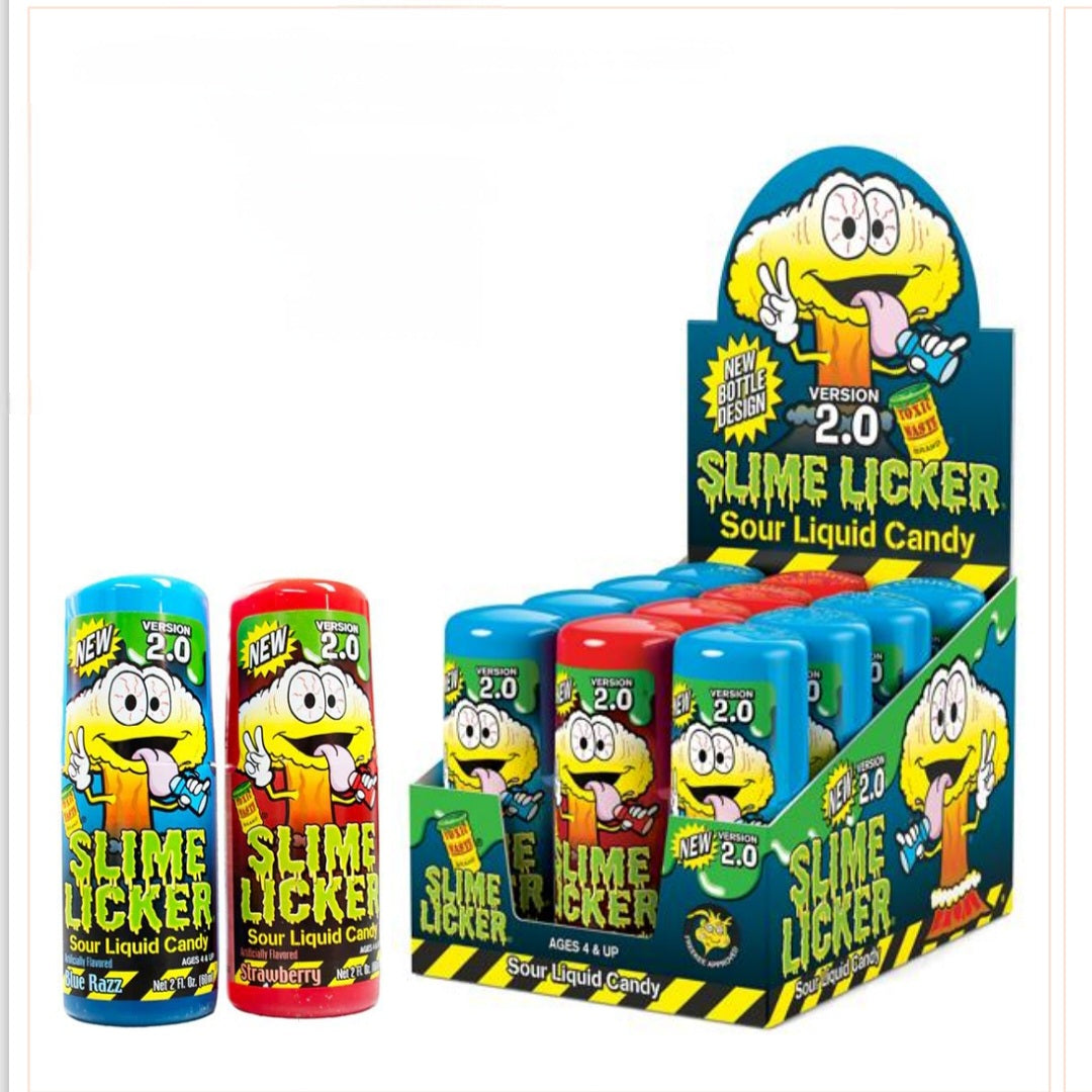 SLIME LICKER 2.0 BLUE RAZZ & STRAWBERRY 12-count Display