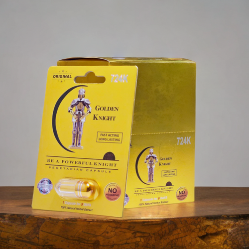 Golden Knight 724K Vegetarian Capsule – Individually Packed Adult Wellness Supplement | Item No.: 165-
