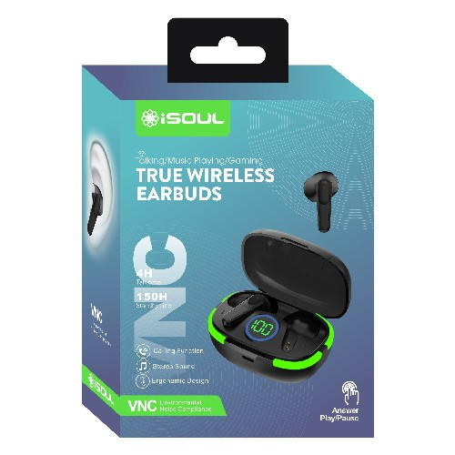 iSOUL True Wireless Bluetooth Earbuds with LED Charging Case & Touch Controls ( True EarPods MK175)