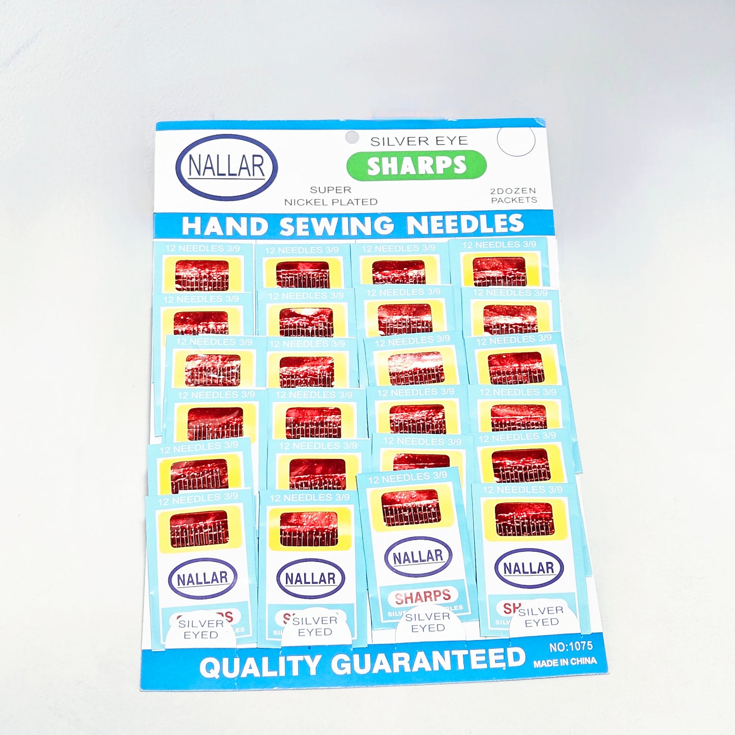 Hand Sewing Needles 2 dozen (24 pieces) packet, 12 needles per piece| Item no.: 823