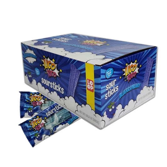 Lico Rico Blue Raspberry Sour Stick 2.82oz (80g) 12ct