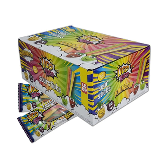 Lico Rico Rainbow Sour Stick 2.82oz (80g) 12ct