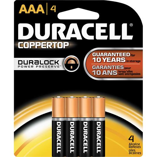Duracell Copper Top Batteries AAA 4pk 18 ct.| | Item No.: 1