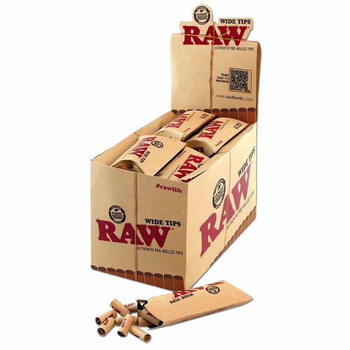 Raw Pre-Rolled Wide Tips 20ct | Item No.: 2263-WT
