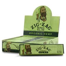 Zig Zag king slim organic hemp rolling papers 24 count | Item no.: 728