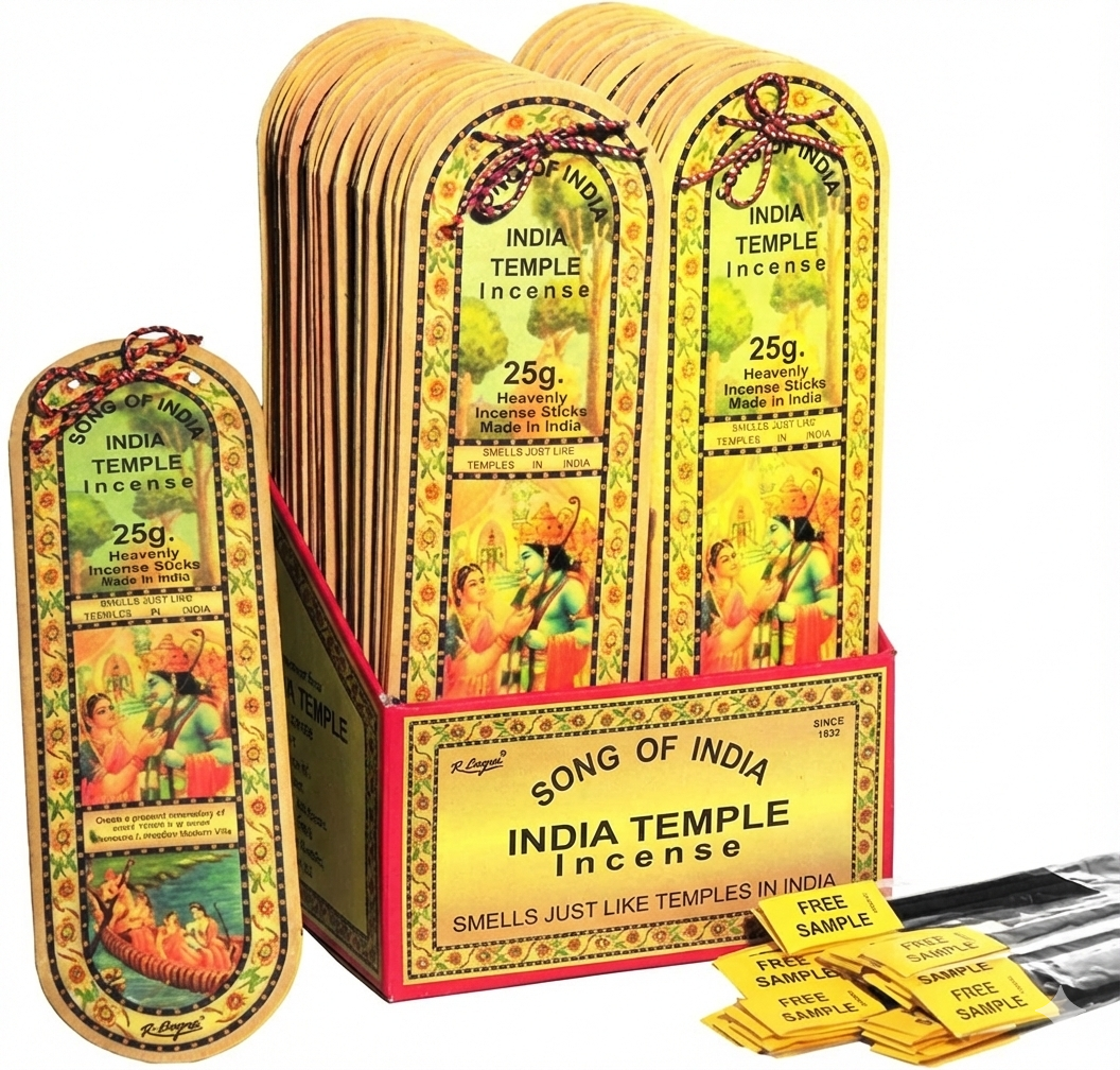 Song Of India Incense Stick 25g (36 pack of 30 sticks) Display