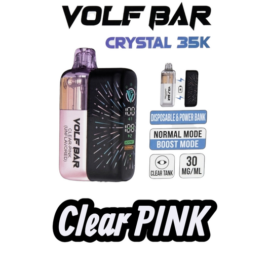 Volf Bar 35k puffs (Clear Pink) 3% 5pk par box