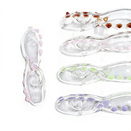 Crafted Glass Smoking Tobacco Inside Out Pipe