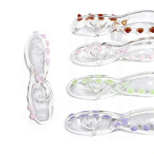 Crafted Glass Smoking Tobacco Inside Out Pipe