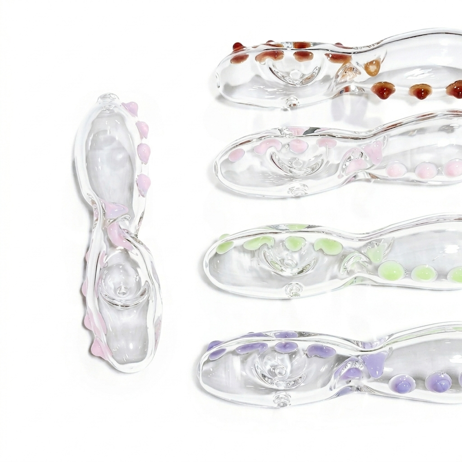 Crafted Glass Smoking Tobacco Inside Out Pipe