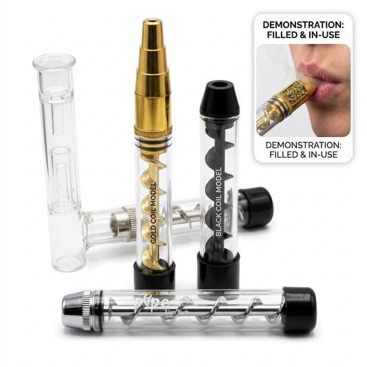 Twisty Glass Blunt smoking pipe for dry herbs