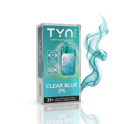 TYN (pro) 50k Puffs Blue Clear Box (5pk)
