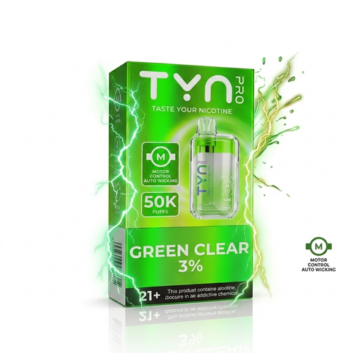 TYN (pro) 50k Puffs Green Clear Box (5pk)