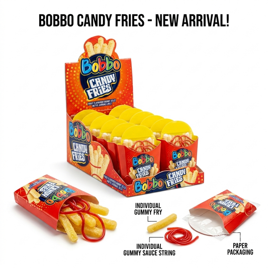 Candy Bobbo Fries 12ct display