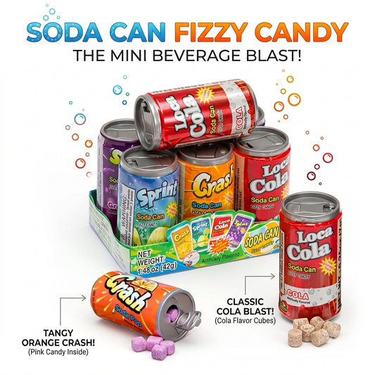 Soda Can Fizzy Candy (42g) 12ct