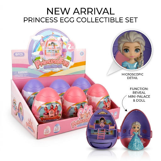 TOYJOY PRINCESS HOUSE EGG 6PCS/0.35OZ
