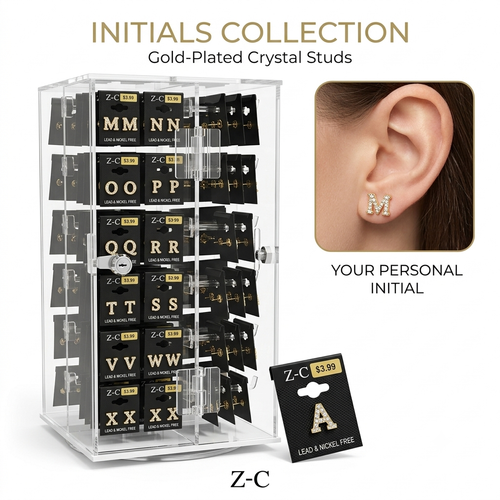 Alphabet Earring stud 144ct | Item no.: 2183