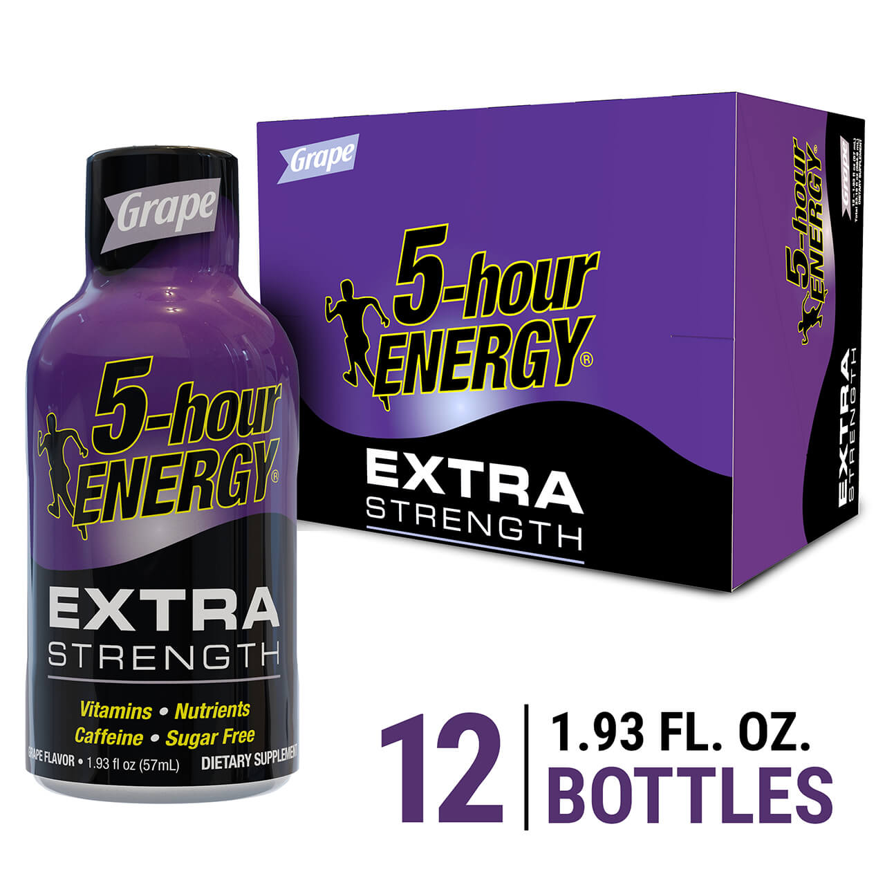 5 Hour Extra Strength Energy Shots- Grape (12 per pack) | Item no.: 263