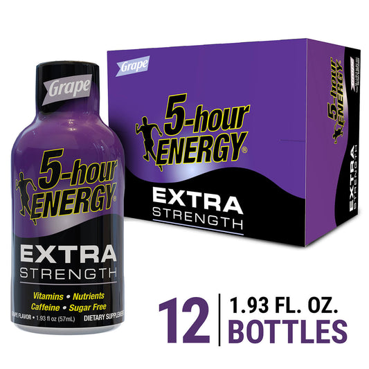 5 Hour Extra Strength Energy Shots- Grape (12 per pack) | Item no.: 263