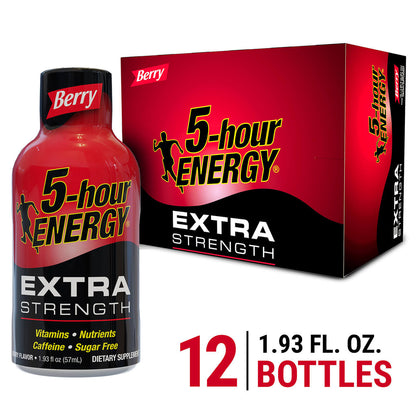 5 Hour Extra Strength Energy Shots- Berry (12 per pack) | Item no.: 273