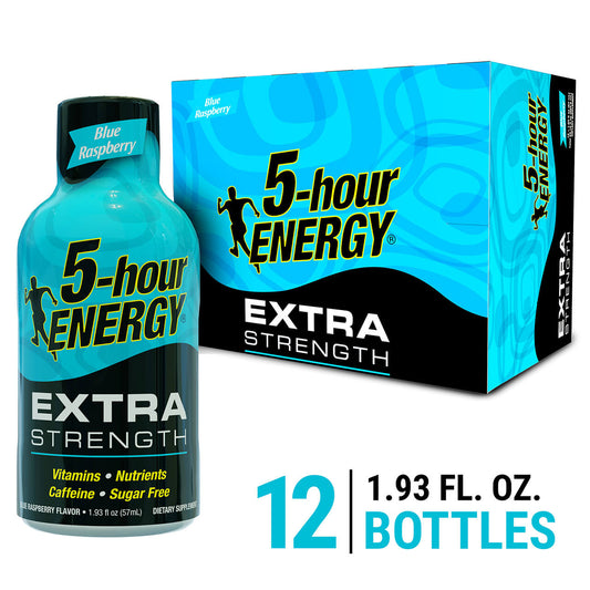 5 Hour Extra Strength Energy Shots- Blue Raspberry (12 per pack) | Item no.: 271