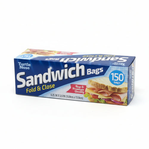 Turtle Nose Sandwich Bags (Fold & Close) 150ct | Item No.: 2734