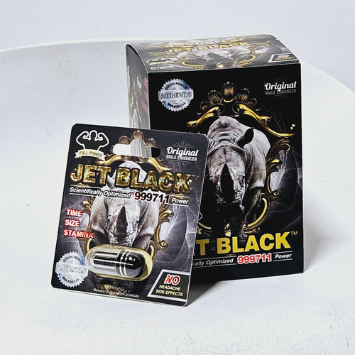 Jet Black 999711 Power Capsules – Box of 20 Individually Sealed Adult Supplement Packs | Item No.: 1568