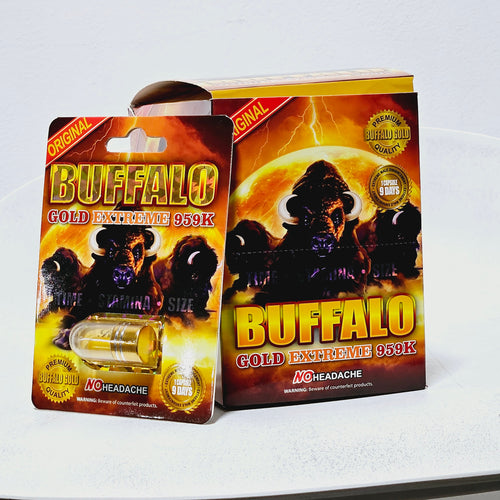 Buffalo Gold Extreme 959K Capsule – Individually Sealed Adult Supplement Pack | Item No.: 1354