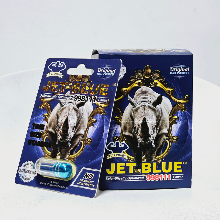 Jet Blue 998111 Power Capsules – Box of 20 Individually Sealed Adult Supplement Packs| Item No.: 1567