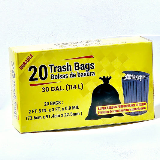 Trash Bag 30 Gal 20ct | Item no.: 3431