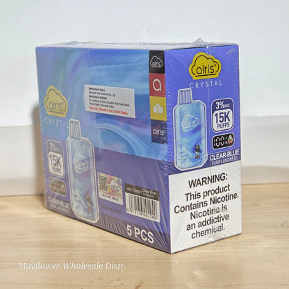 Airis Crystal Blue 15000 Puffs 12ml Clear 3% (5 pk)