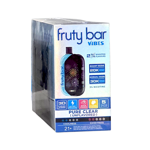 Fruity Bar Vibes 30K Puffs 14mL-3%(PURE CLEAR)70 ML Box (5 pk)