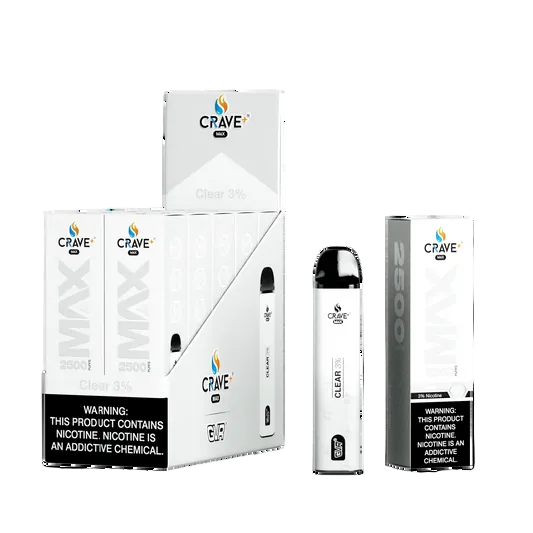 Crave 2500puffs (Clear) 3% Max 10 par box