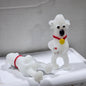 Glass Pipe Art White Puppy | Item No: 3252