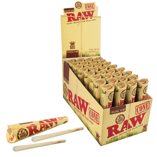 Raw Cone Organic Hemp King Size Naturally Slow Burn 3 | Item no.: 108