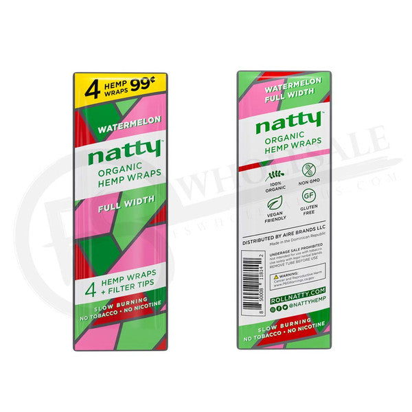 Natty Organic Hemp Watermelon Wraps 60 ct. | Item no.: 2115-WM